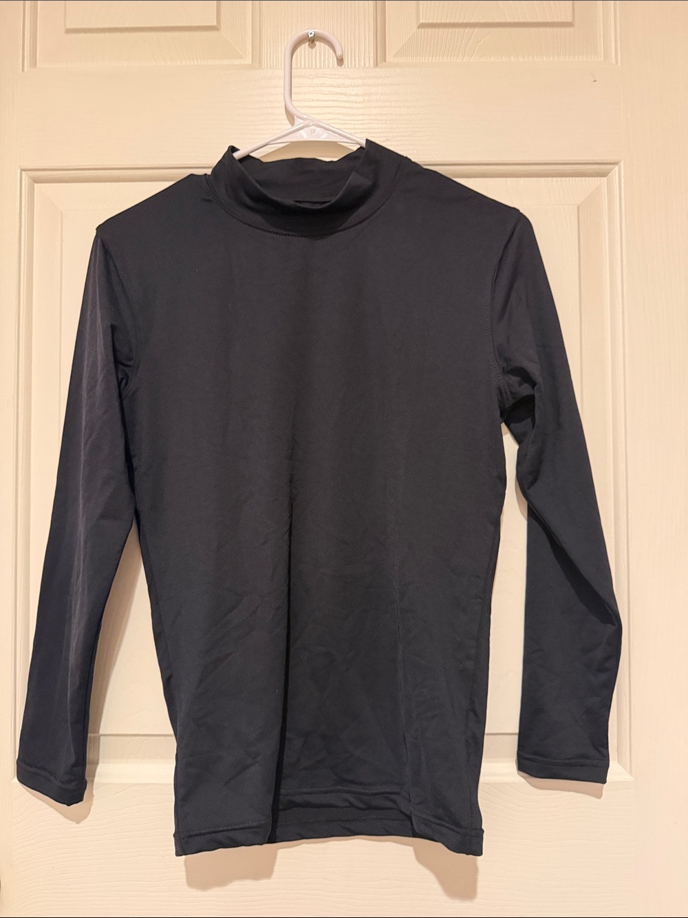 Black Long Sleeve Mock Neck Tee